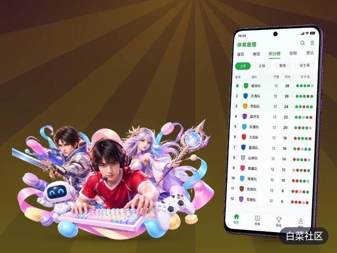安装白菜社区客户端，把球场装进手机里